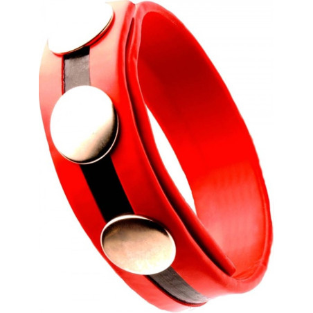 Cockring Rubber avec 3 snaps pressions
