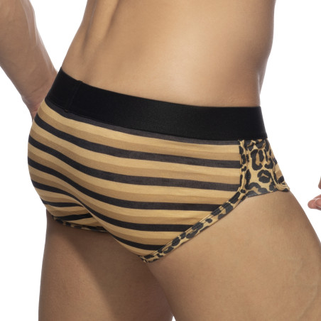 Slip LEO STRIPE Marron