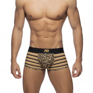 Boxer LEO STRIPE Marron