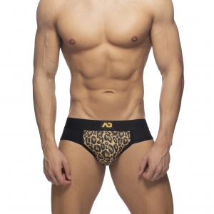 Jockstrap LEO STRIPE Marron