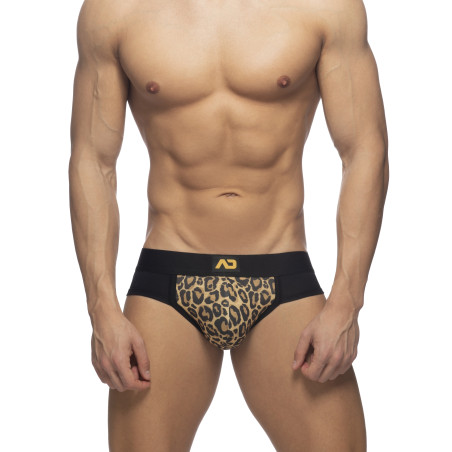 Jockstrap LEO STRIPE Marron