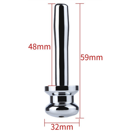 Plug pénis percé HOLLOW 5cm - Diamètre 9mm