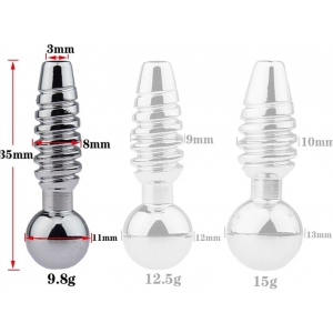 Plug Penis percé SCREW S 2.5cm | Diamètre 8mm