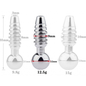 Plug pénis percé SCREW M 2.5cm | Diamètre 9mm
