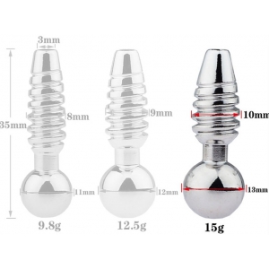 Plug pénis percé SCREW L 2.5cm | Diamètre 10mm