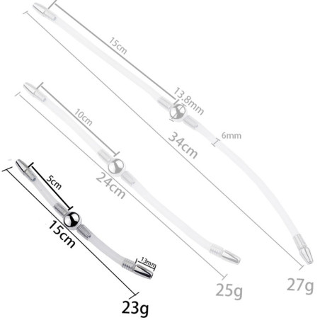 Double Tige d'urètre flexible FLEXI DUO 15cm | Diamètre 8mm