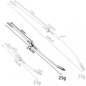 Double Tige d'urètre flexible FLEXI DUO 24cm | Diamètre 8mm