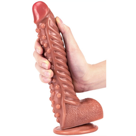 Gode Monster RIBBY 20.5 x 4.6cm Marron