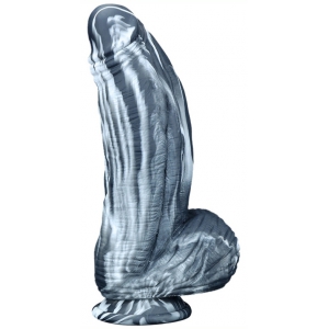 Gode Silicone FAT DICK 18 x 6.5cm Noir-Blanc