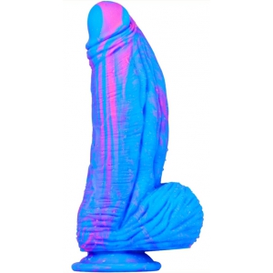 Gode Silicone FAT DICK 18 x 6.5cm Bleu-Rose