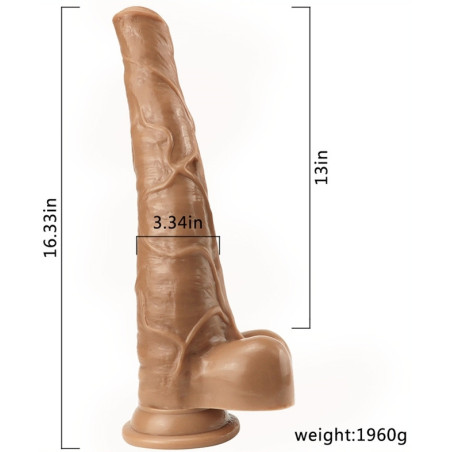 Gode STUDHORSE 32 x 8cm Marron