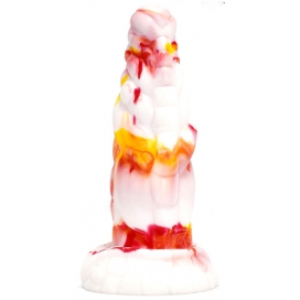 Gode PYTHOR 17 x 6cm Blanc-Orange