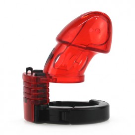 Cage de chasteté ajustable 10 x 3.5cm Rouge 2