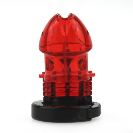 Cage de chasteté ajustable 10 x 3.5cm Rouge