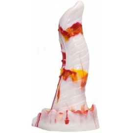 Gode LIZARD 20 x 5cm Blanc-Orange