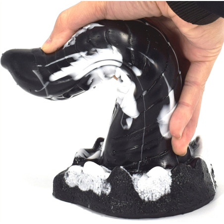 Gode LIZARD 20 x 5cm Noir-Blanc