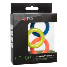 Lot de 3 Cockrings Silicone LINK UP Climax 38mm 2