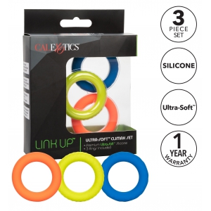 Lot de 3 Cockrings Silicone LINK UP Climax 38mm