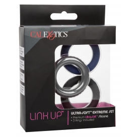 Lot de 3 Cockrings Silicone LINK UP Extrême 38mm 2