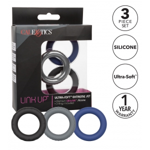 Lot de 3 Cockrings Silicone LINK UP Extrême 38mm