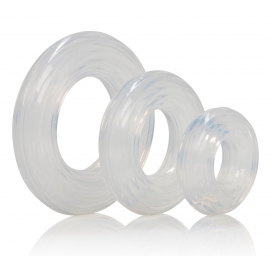Lot de 3 Ccokrings Silicone RING SET Transparents