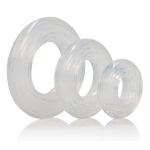 Lot de 3 Ccokrings Silicone RING SET Transparents