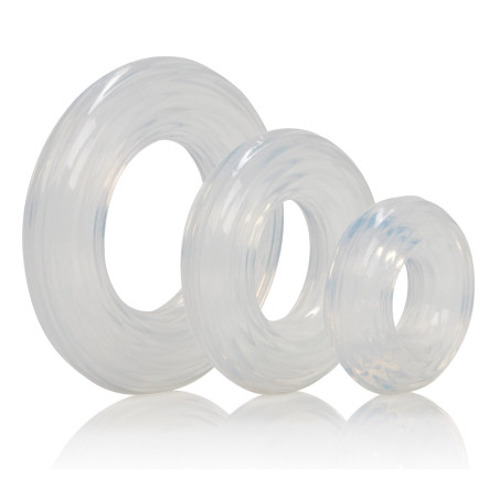 Lot de 3 Ccokrings Silicone RING SET Transparents