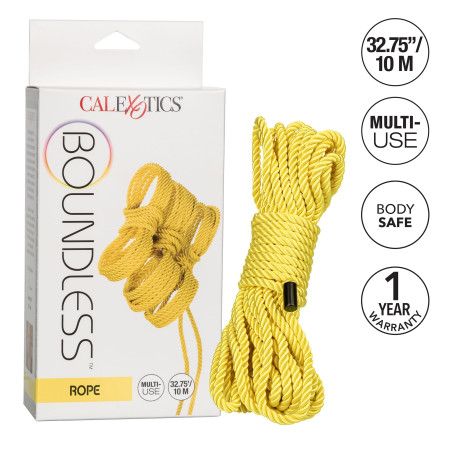 Corde bondage BOUNDLESS 10m Jaune