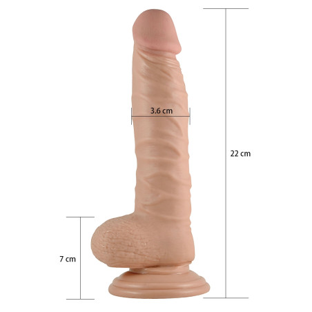 Gode réaliste Maxime de 15cm en couleur chair