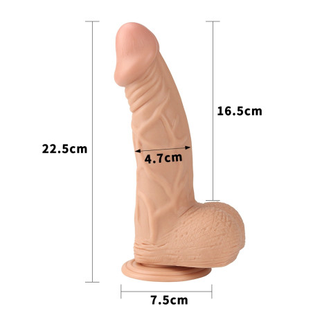 Gode réaliste Fabian 18 cm par 4.5 couleur chair