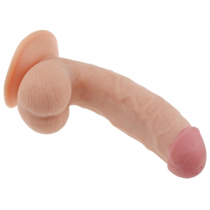 Gode réaliste Soft Theo de 16 cm en couleur chair