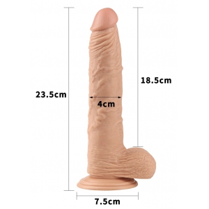 Gode gay réalise Leo de 20cm en couleur chair