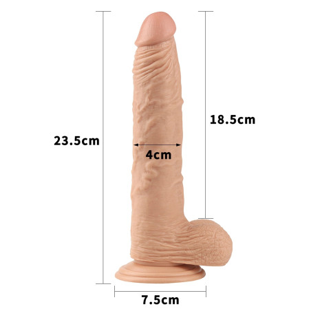Gode gay réalise Leo de 20cm en couleur chair