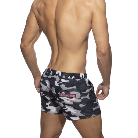 Short de bain Camouflage ADDICTED Gris