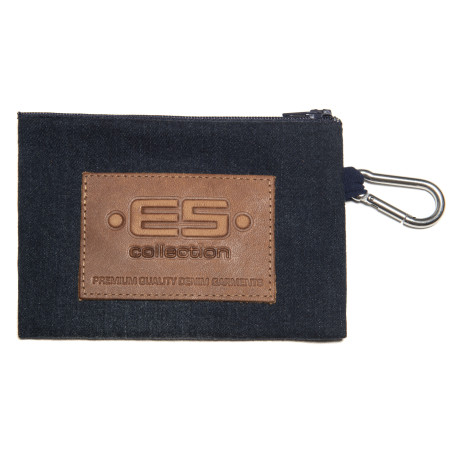 Porte Monnaie avec mousqueton Denim