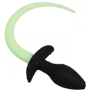 Plug Queue de chien LUMINOUS PUPPY 8 x 3.2 cm Vert