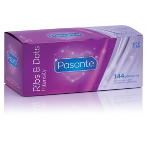 Préservatifs texturés RIBS & DOTS Pasante x144