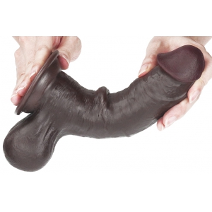 Gode réaliste SLIDING SKIN 15 x 4.8 cm Marron