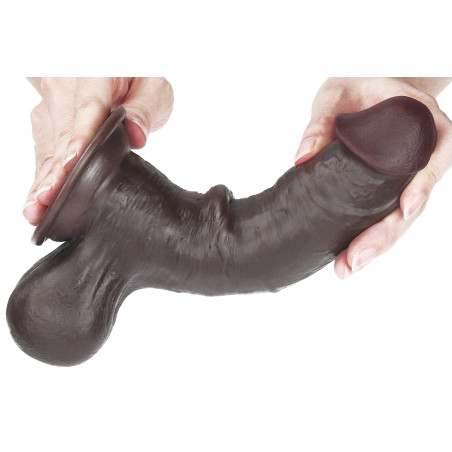 Gode réaliste SLIDING SKIN 15 x 4.8 cm Marron