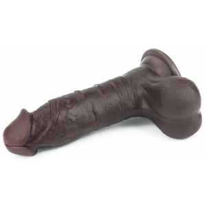 Gode réaliste SLIDING SKIN 15 x 4.8 cm Marron