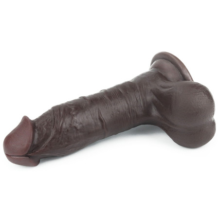 Gode réaliste SLIDING SKIN 15 x 4.8 cm Marron
