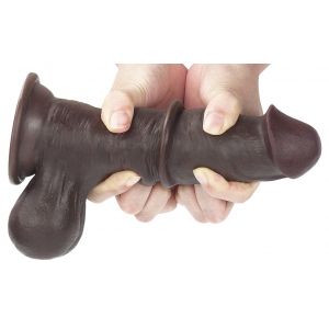 Gode réaliste SLIDING SKIN 15 x 4.8 cm Marron