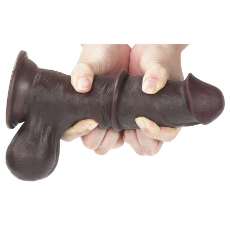 Gode réaliste SLIDING SKIN 15 x 4.8 cm Marron
