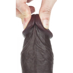 Gode réaliste SLIDING SKIN 15 x 4.8 cm Marron