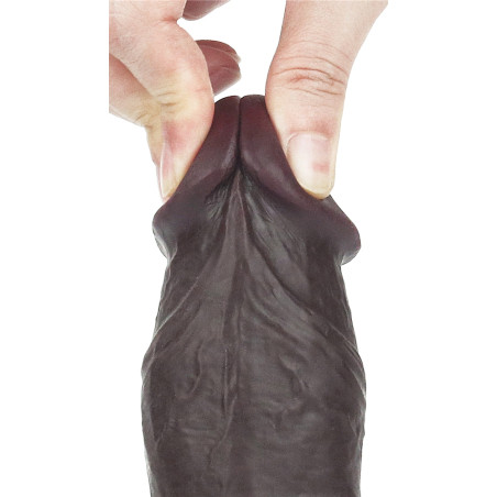 Gode réaliste SLIDING SKIN 15 x 4.8 cm Marron