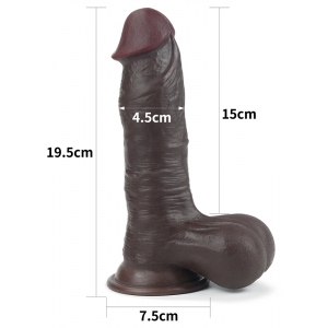 Gode réaliste SLIDING SKIN 15 x 4.8 cm Marron