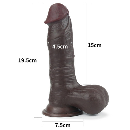 Gode réaliste SLIDING SKIN 15 x 4.8 cm Marron