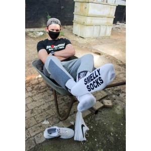Chaussettes blanches SMELLY Sk8erboy