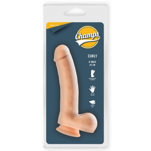 Gode réaliste CURLY Champs 16 x 4cm