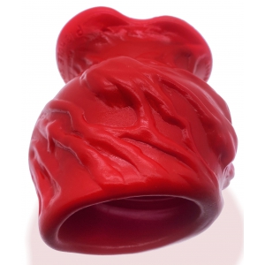 Plug Tunnel Anal Oxballs PIGHOLE SQUEAL FF 13 x 11.5cm Rouge